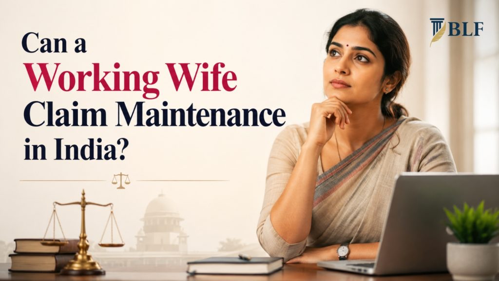 Can a working wife claim maintenance in India